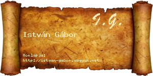 István Gábor névjegykártya