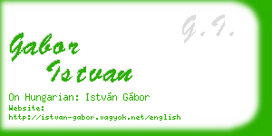 gabor istvan business card
