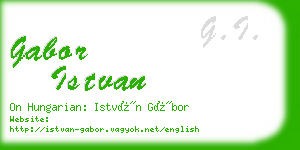 gabor istvan business card